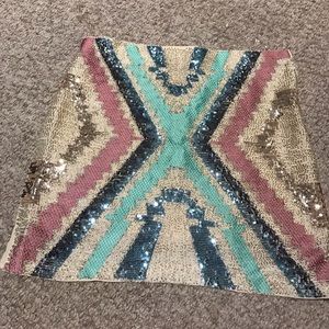 Beaded mini skirt size medium